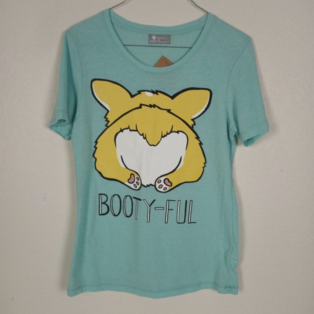 Fuego Corgi T-Shirt Tee XS Booty-Ful NEW WITH TAGS